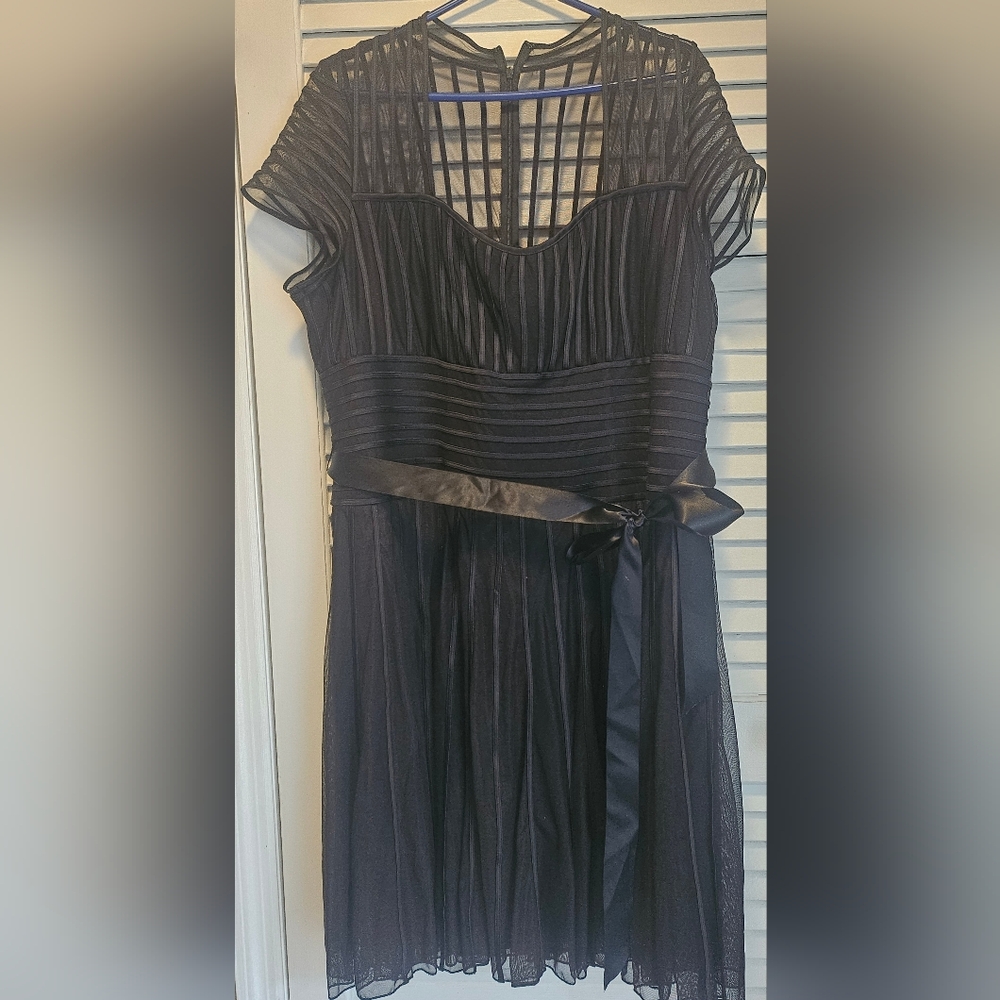 JS Collections Black Ribbon Dress 20W
